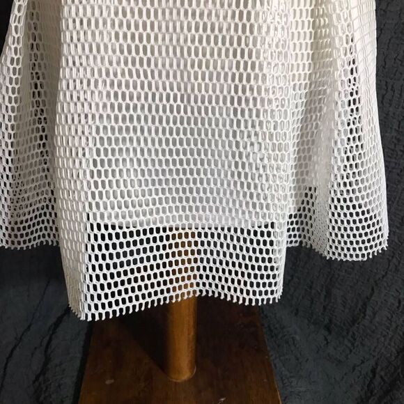 Charlotte Russe NWT White Mesh Mini Skirt Size Médium - Picture 7 of 9